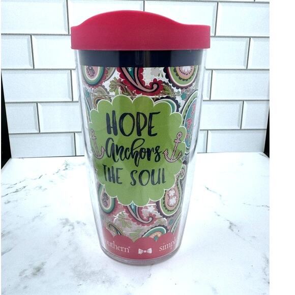 Hope Anchors The Soul Tervis TumblerW/Lid Simply Southern - Picture 1 of 4
